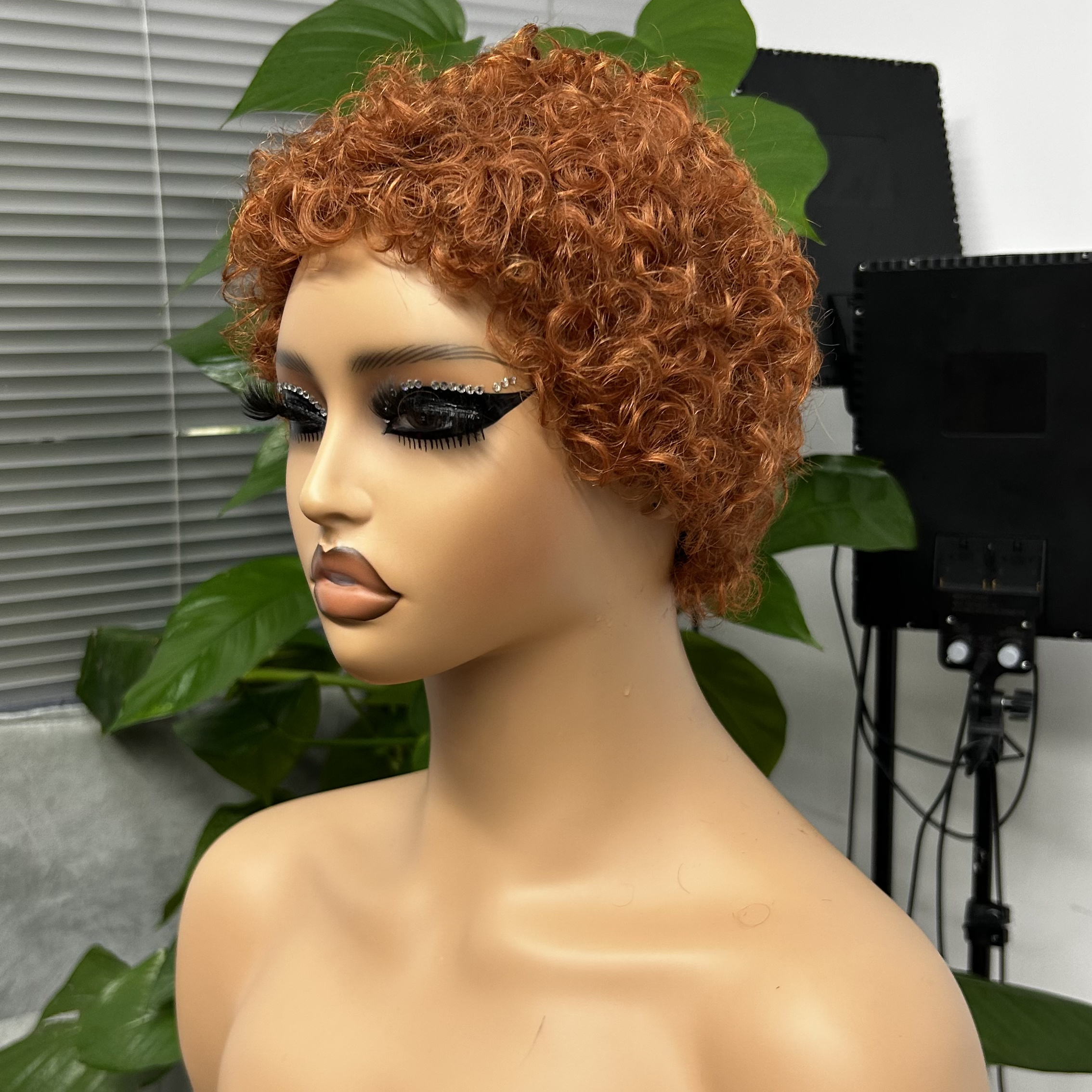 150 Density Short Pixie Cut Curly Wigs Curly Wavy Human Temu