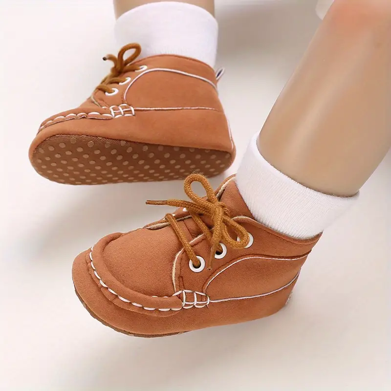 casual comfortable lace up sneakers for baby girls lightweight non slip walking shoes for indoor outdoor autumn and winter details 11