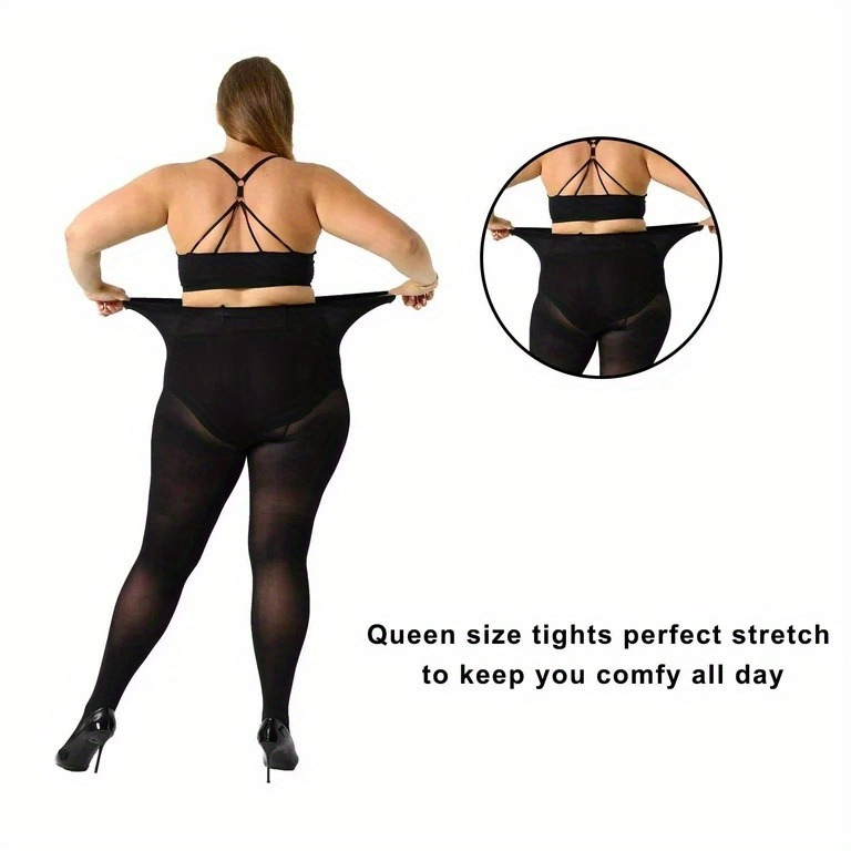 Hold & Stretch® Plus Size Footed Tights