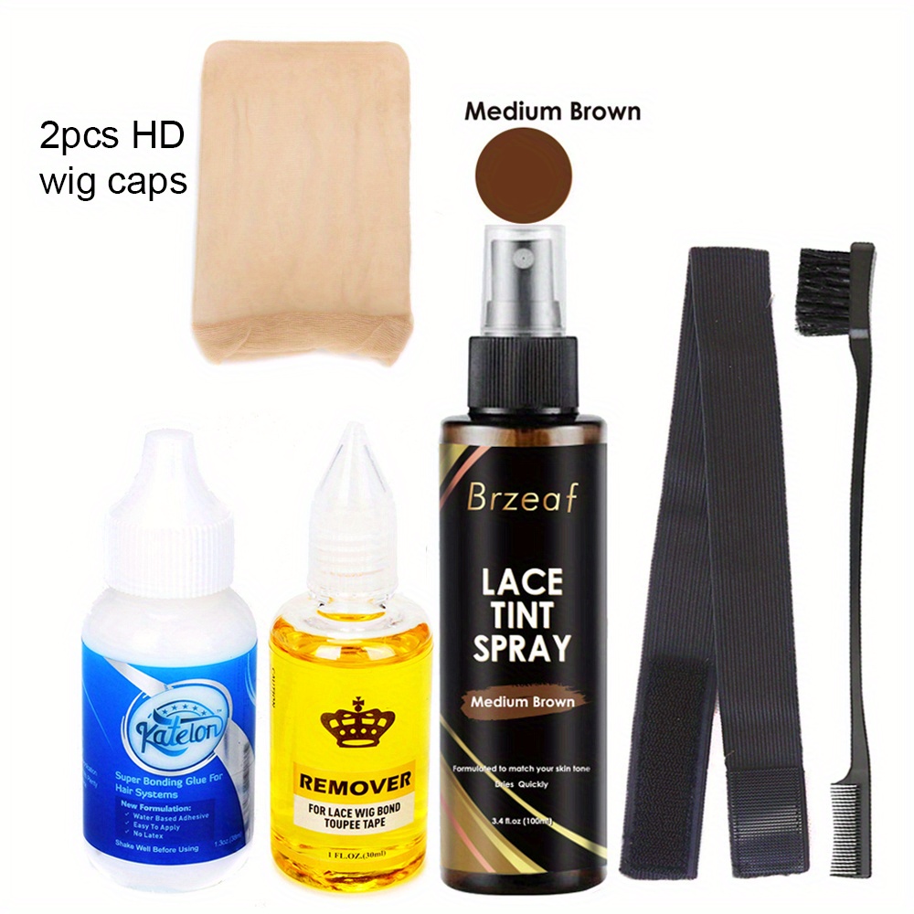 Gift Set With Melting Spray Lace Tint Spray Hair Wax Stick Lace Glue W