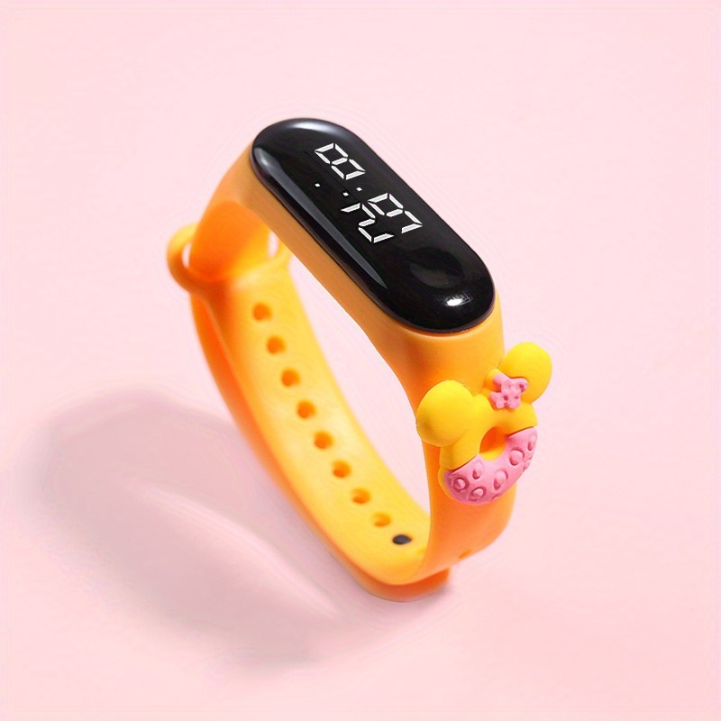 Trendy Summer Ice Cream Doll LED Electric Watch Cute Ice Cream Student  Swimming Watch Waterproof Bracelet