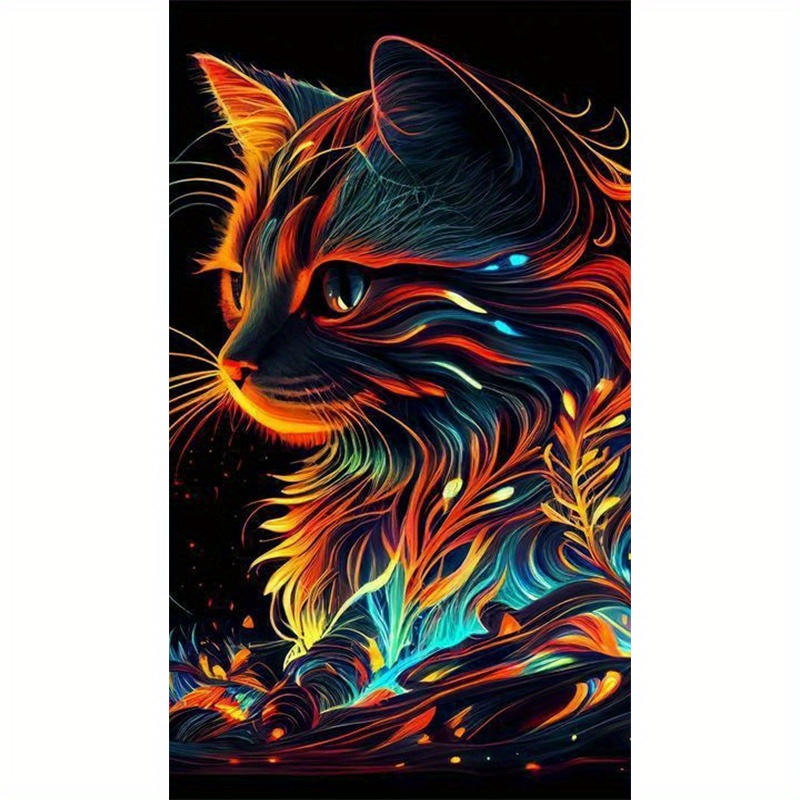 Cat Diamond Painting Kit, Painting By Diy Full Artificial Diamond Cross  Stitch, Wall Decor, Home Art Diamond Painting Lovers Handmade Gifts,  Enhance And Boost Concentration, Home Decor, Room Decor, Halloween  Thanksgiving Christmas