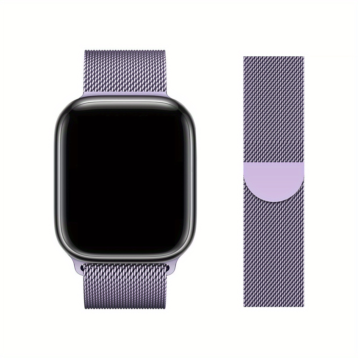 Stainless Steel Magnetic Band Compatible with Apple Watch Band 38mm 40mm  41mm 42mm 44mm 45mm 49mm, Adjustable Mesh Loop Strap, Metal Milanese