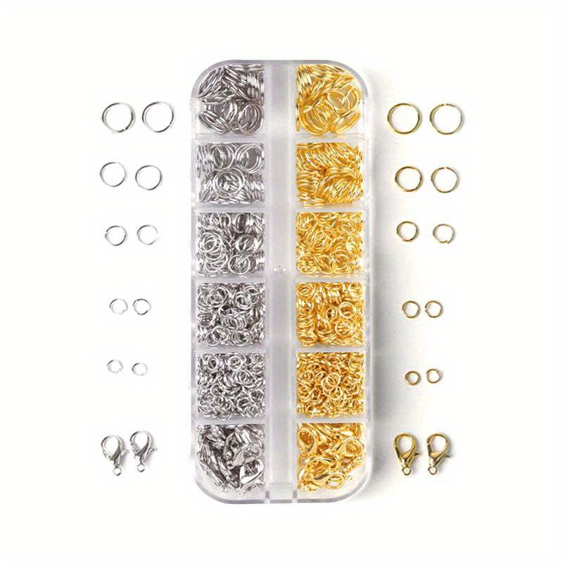  1200pcs Open Jump Rings and Lobster Clasps with Jump Ring  Pliers, Perfect Jewelry Findings Kit for Jewelry Making Supplies and  Necklace Repair