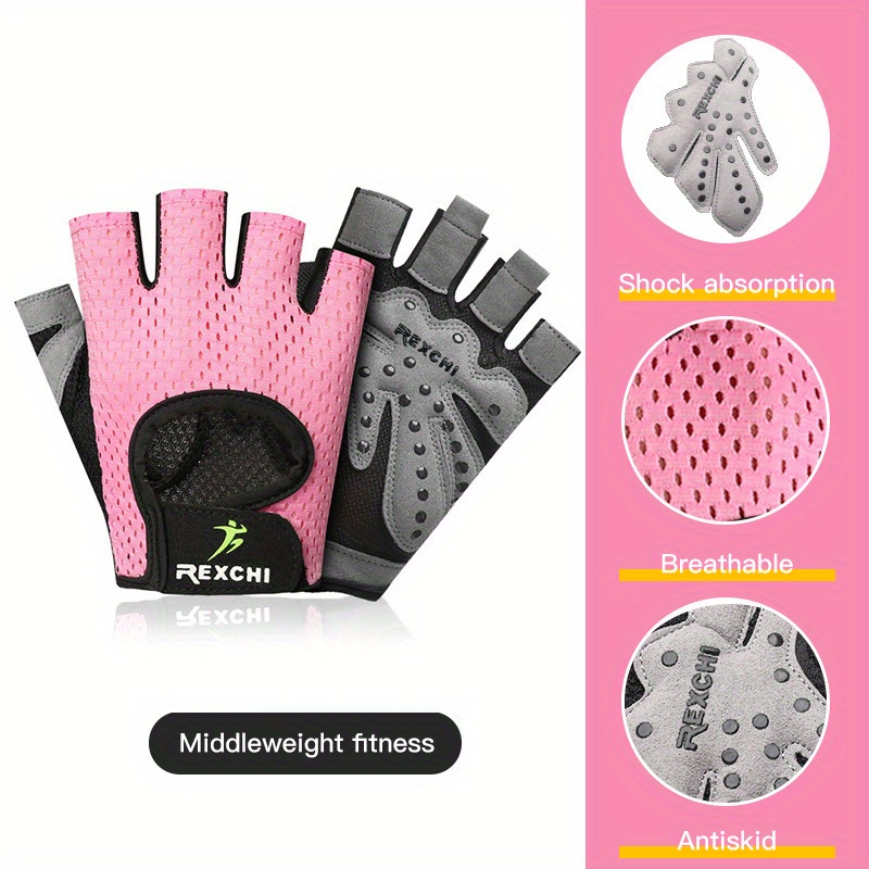 Half finger Fitness Gloves Men Women Training Anti slip Palm - Temu