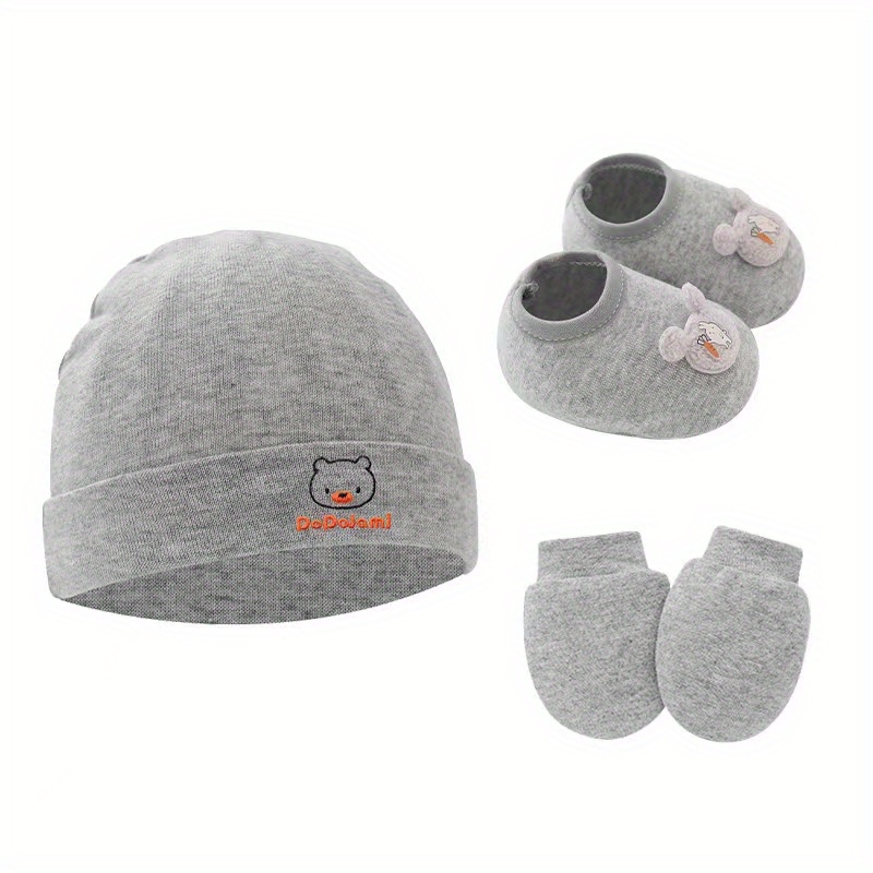 Gorro para recién nacido gris