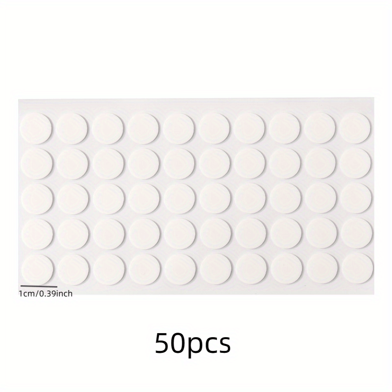 50pcs/set Acrylic Double-sided Tape Transparent Removable Round Spot  Adhesive Couplet Household Seamless Adhesive Tape, Transparent Color,  Instant