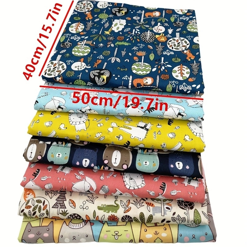 Cartoon Pattern Twill Cotton Fabric Precut Fabric For - Temu