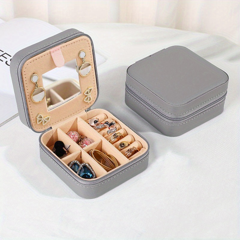 Adjustable Travel Jewelry Organizer Box Removable Color - Temu Canada