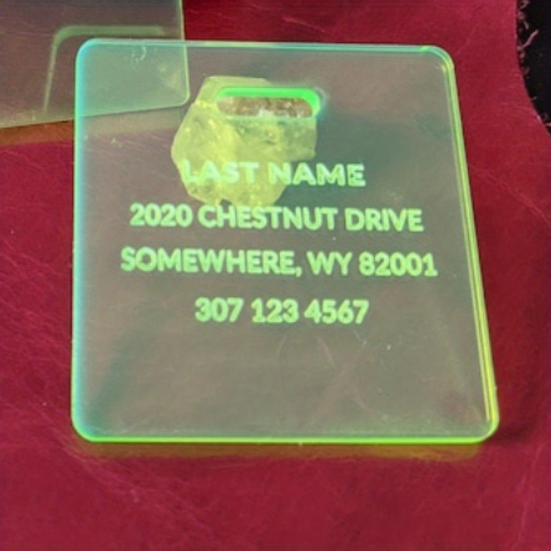 Bright Fluorescent Acrylic Luggage Tags Customized Square - Temu