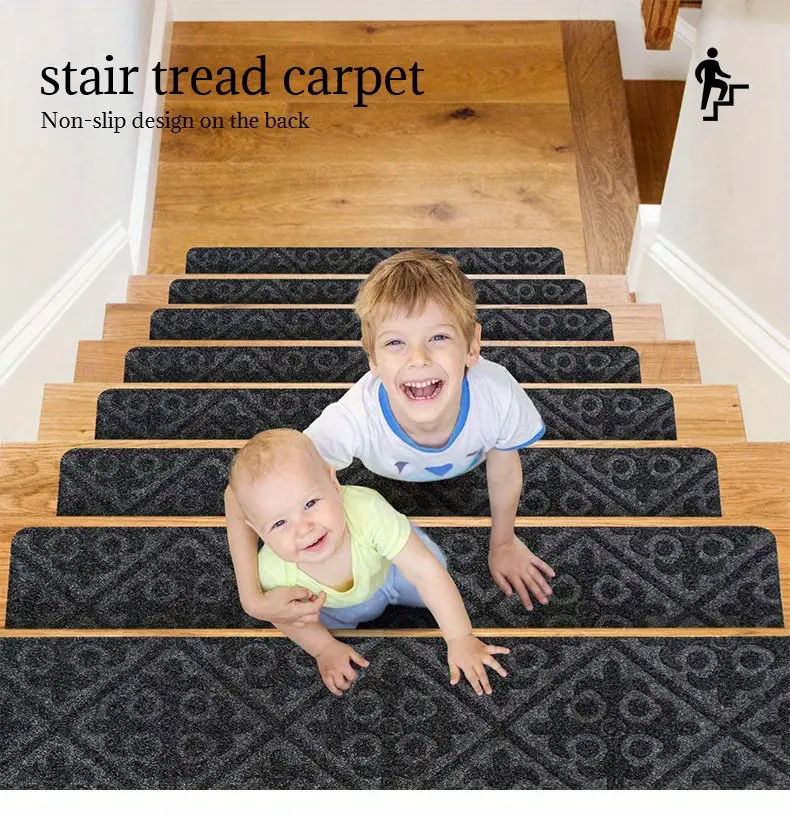 Stair Treads Non slip Rubber Stair Mats Or Carpet Treads - Temu Spain