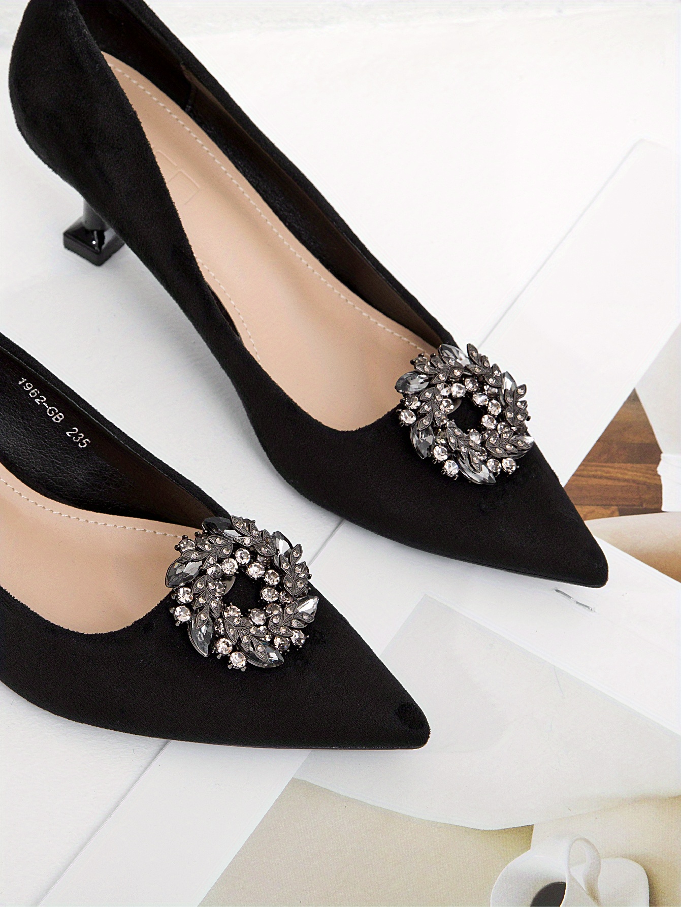 Trendy Round Shiny Shoe Clips Wedding Party Shoe Accessories - Temu