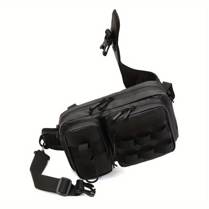 Multifunctional Fishing Tackle Bag Outdoor Sports Single Shoulder Bag  Crossbody Bag Waist Pack Fishing Lures Tackle Gear Utility Storage Bag (can