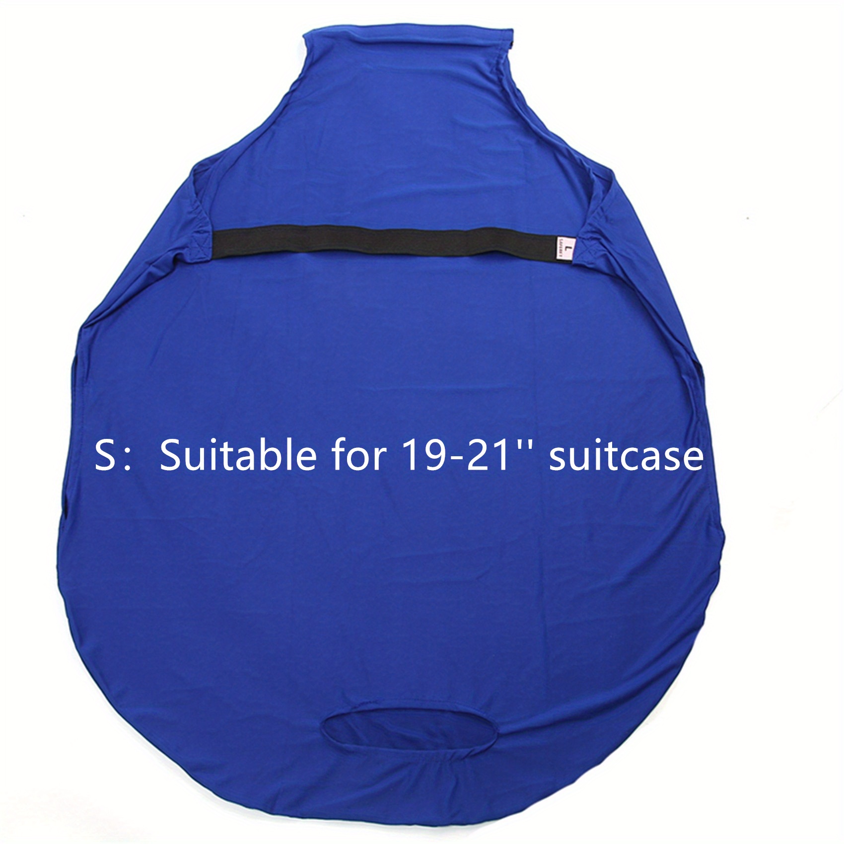 1 funda protectora de poliéster para equipaje de viaje, funda elástica  lavable para maleta, funda de equipaje para equipaje de 19 a 21 pulgadas,  azul