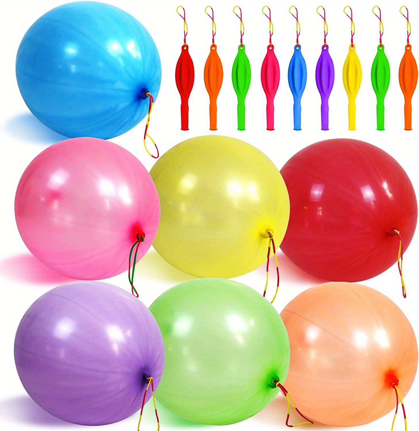 Punch Balloons, Thickened Neon Light Punch Balloons Heavy Duty Birthday