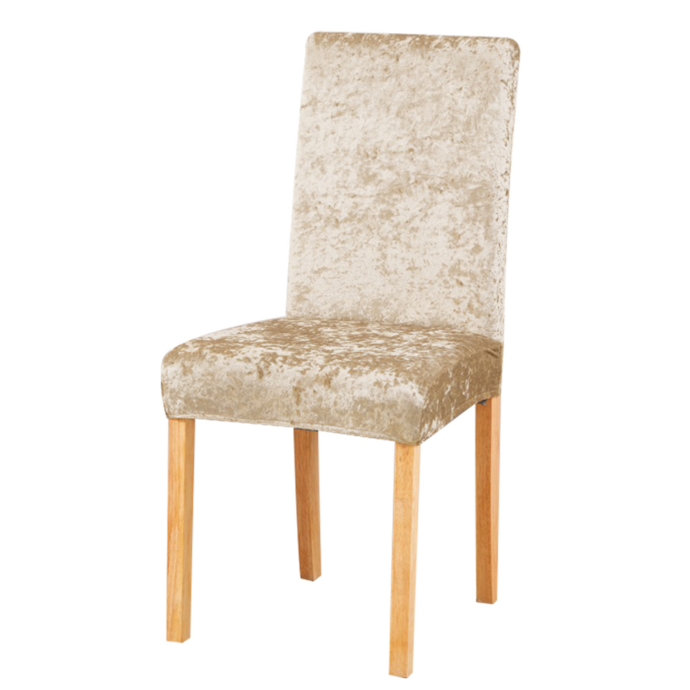 Image of 1pc Stretch Velvet Dining Chair Slipcovers - Protect Your Furniture And Add To