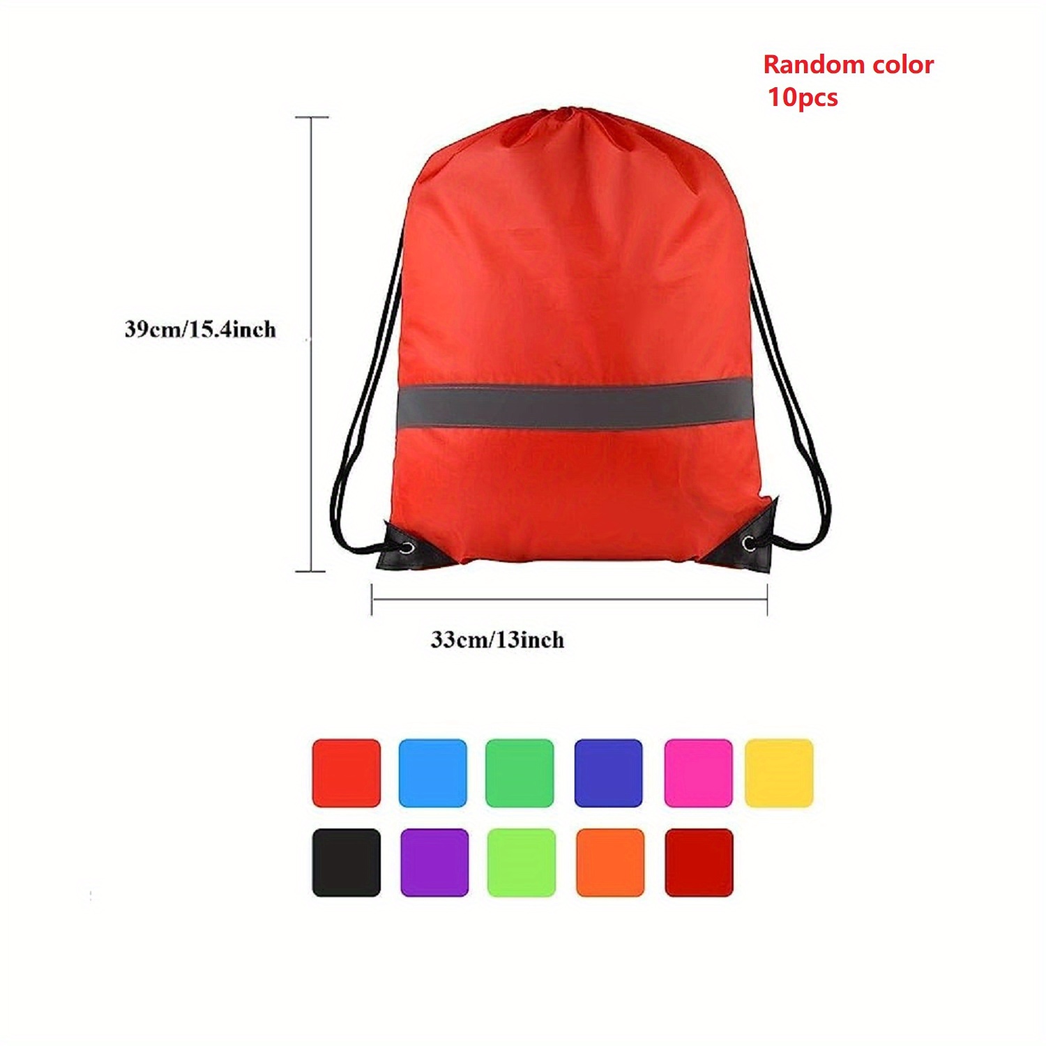 Waterproof Drawstring Backpack Cinch Sack String Bag Gym Tote School Sport  Packs