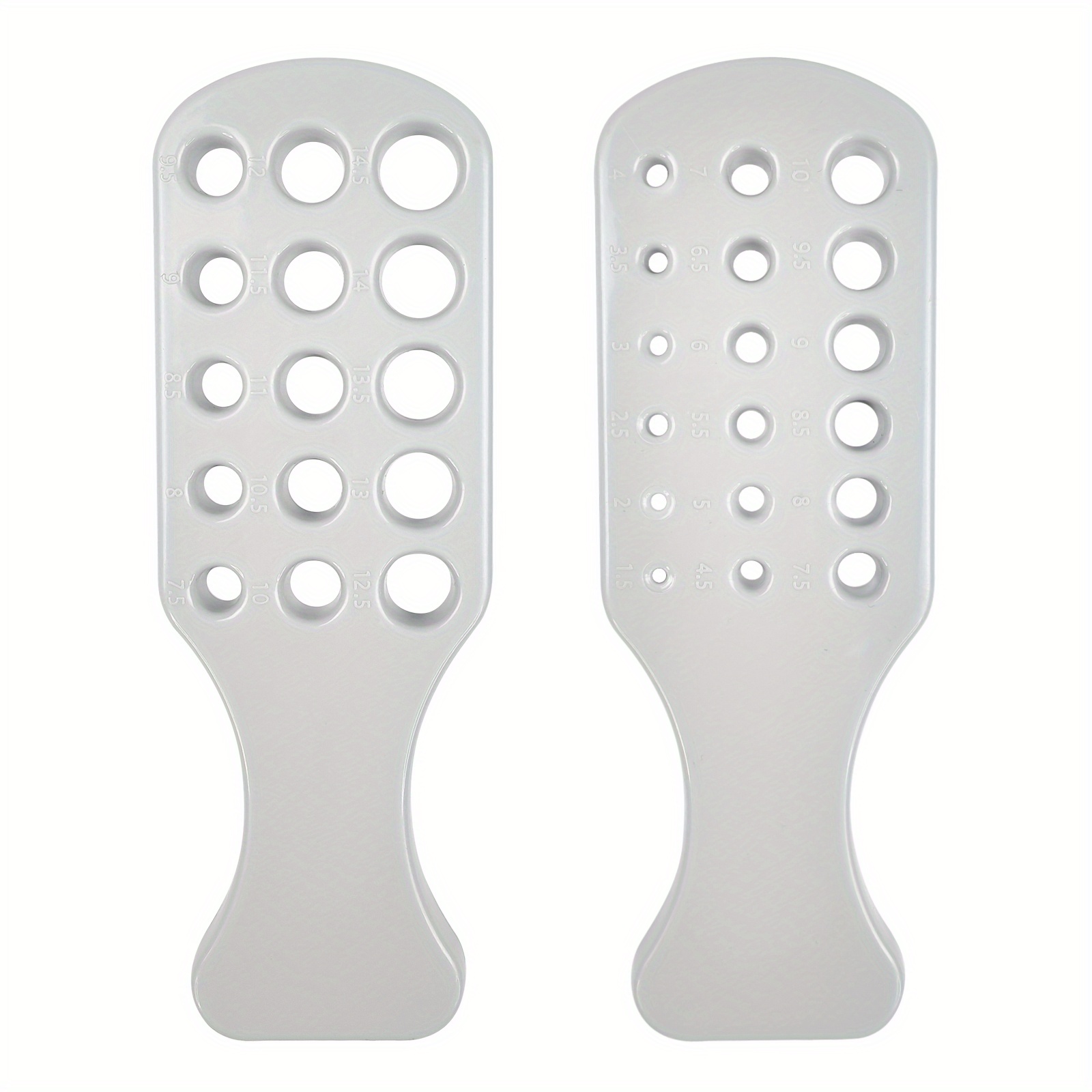 Image of Hobbyworker Wire Chain Drawplate - Durable Plastic With Handle, 2 Paddles & 33 Holes For Smooth Knitting, Crocheting & Braiding, Fits Diameters 1.5-14.5mm, Knitting Accessories And Supplies