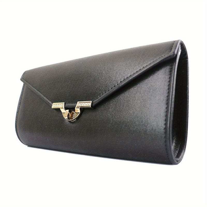 Women's Black PU Envelope Mini Bag