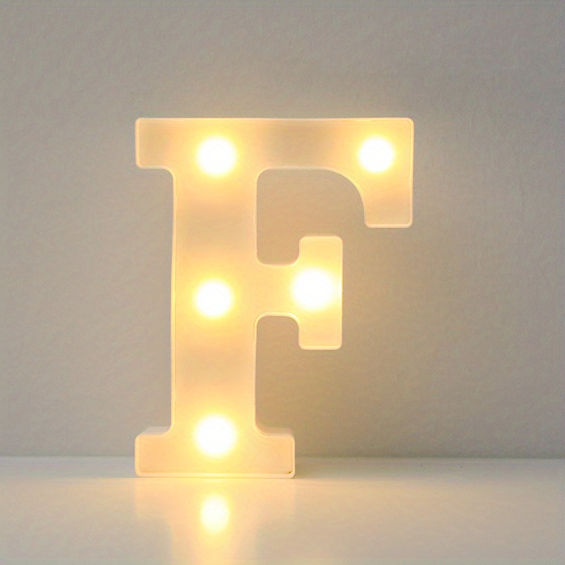 1pc Luces Led Letras Alfabeto Luminosas Lámpara Números - Temu Mexico