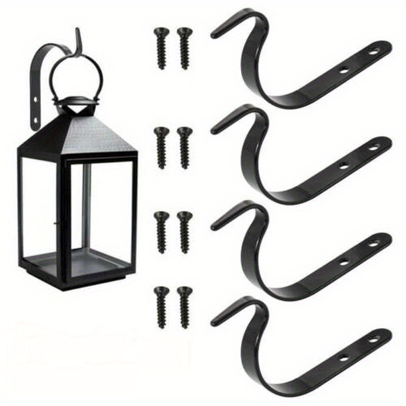 4pcs Rustic Iron Wall Hooks Metal Hooks For Plant Hangers Lights And  Artworks Vintage Home Decor Indoor Outdoor Screws Included, Shop Now For  Limited-time Deals