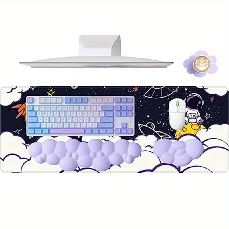 Keyboard Wrist Rest And Mouse Pad With Wrist Support, Memory Foam Set For  Computer/laptop/mac, Durable & Comfortable & Lightweight For Easy Typing &  P