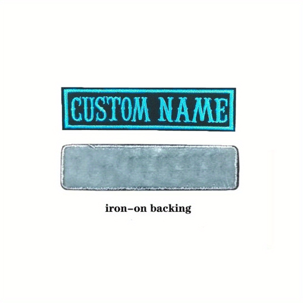 X 1custom Embroidered Name Patch Men Iron Name Tag Patch - Temu