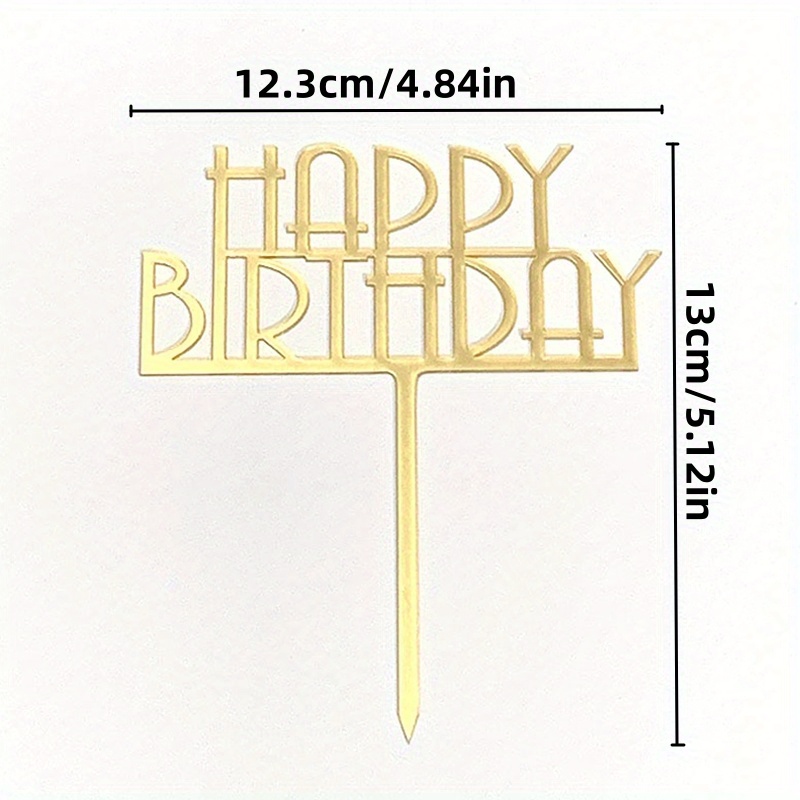 Cake topper scritta Happy Birthday