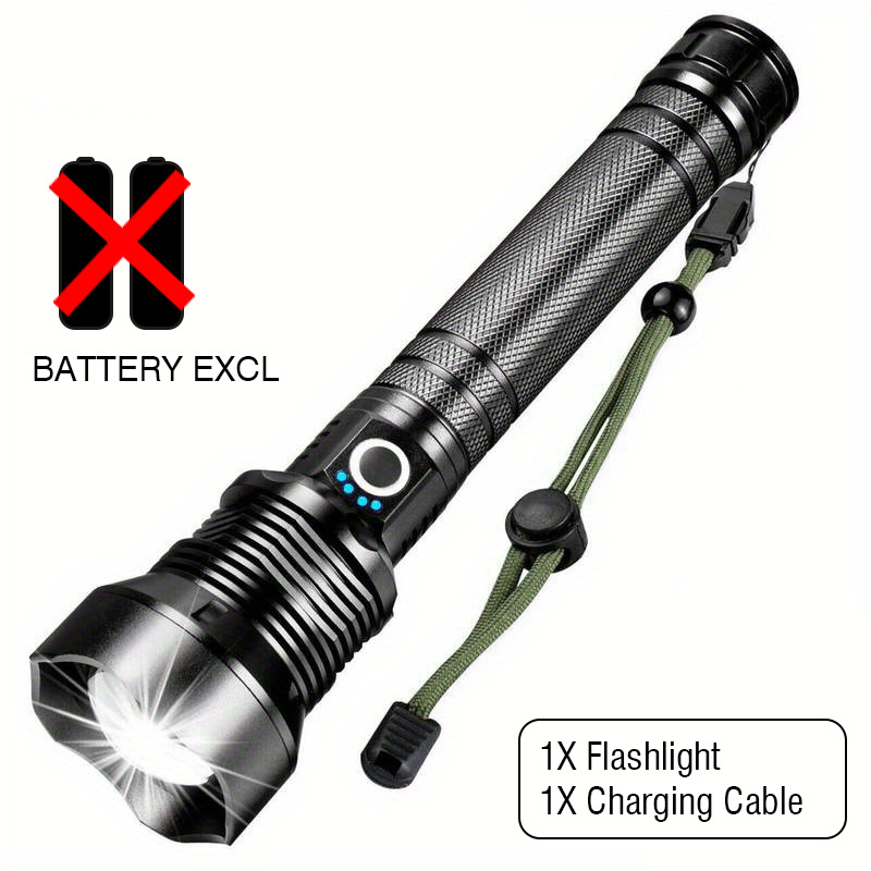 Rechargeable High Led Lumens Xhp70 Temu - Flashlights Tactical