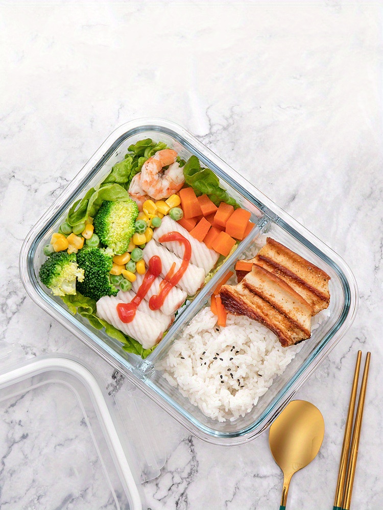 Lingouzi Glass Bento Box,Salad Container For Lunch,Meal Prep