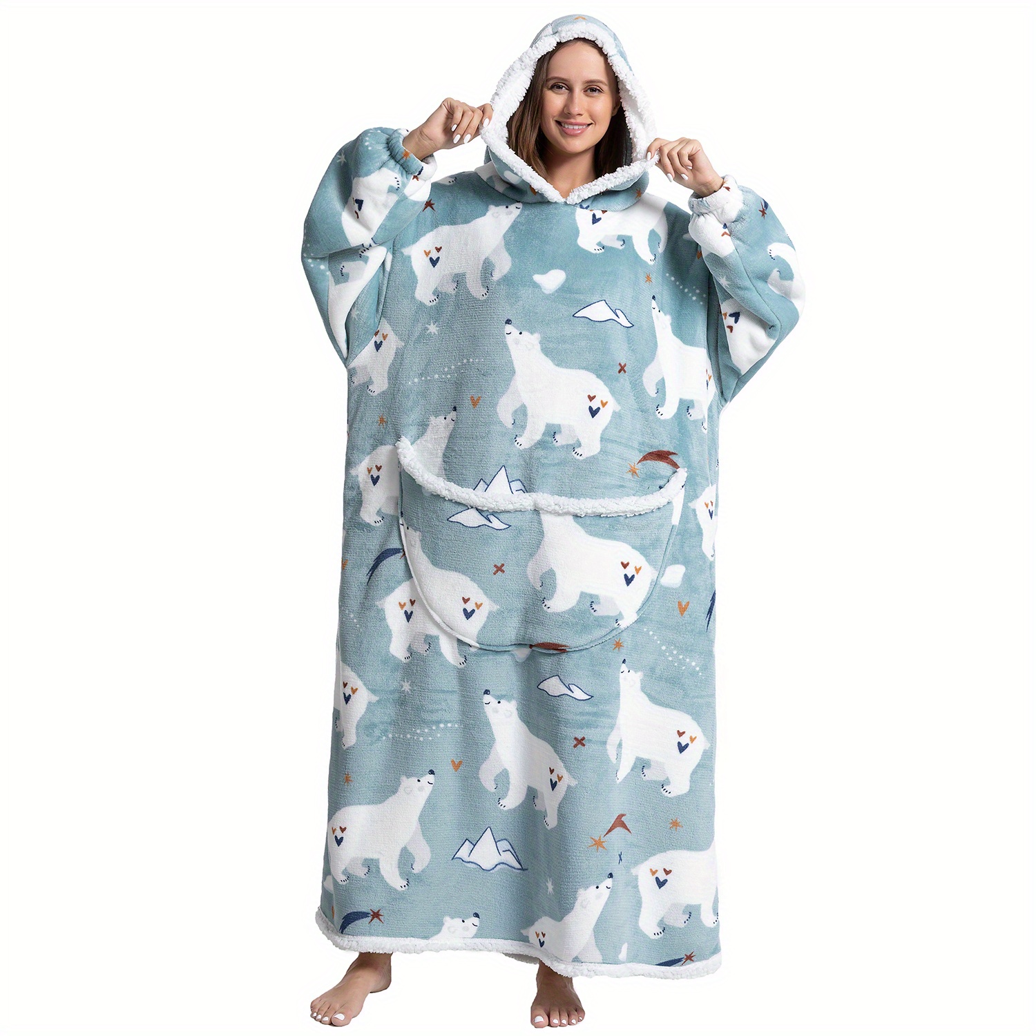 Polar bear hooded discount blanket