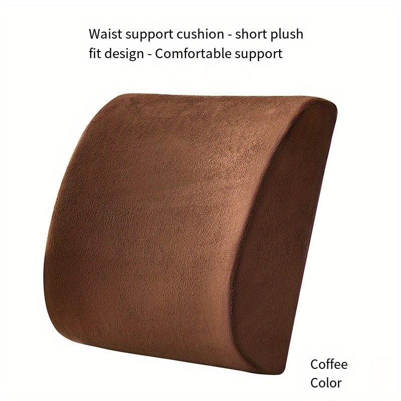 1pc Plush Coffee Seat Cushion With Slow-rebound Memory Foam For