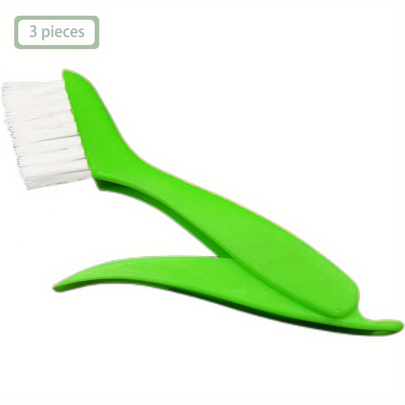 Shop Clearance! 3pcs Creative Window Groove Cleaning Brush, Hand-Held Crevice Cleaner Tools, Fixed Brush Head Design Scouring Pad Material for Door