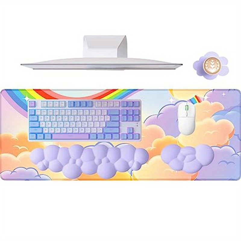 4 In1 Cloud Mouse Pad Tappetino Polso Tastiera Supporto - Temu Italy