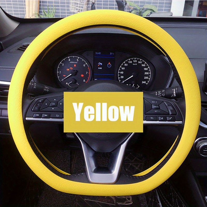  FOR U DESIGNS Snakeskin Python Pattern Steering Wheel Cover for  Men Women Girl Steering Wheel Cover Yellow Car Accessories Gift : Automotive