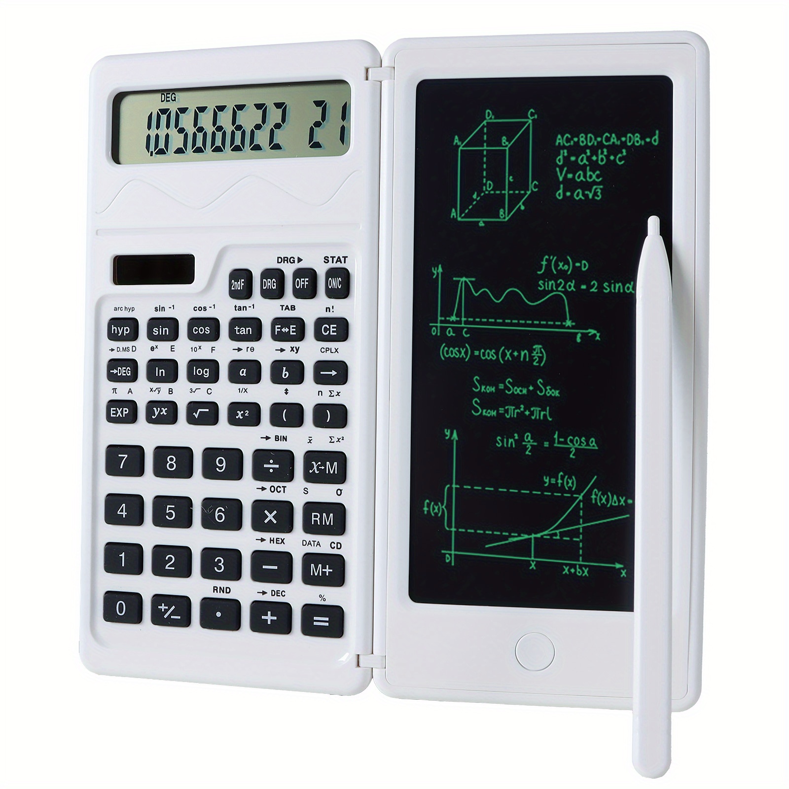 scientific calculators10 digit lcd display foldable calculator with handwriting board solar and battery dual power supply for teacher engineer