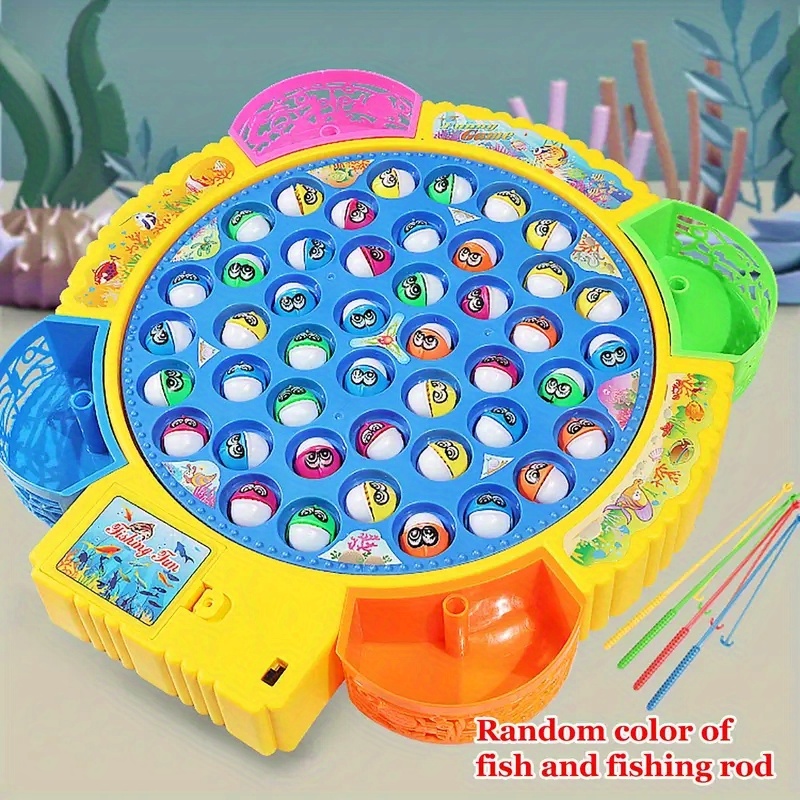 Magnetic Fishing Toy Set Fun Time Fishing Game With 1 Fishing Rod and 6  Cute Fishes for Children Random Color 