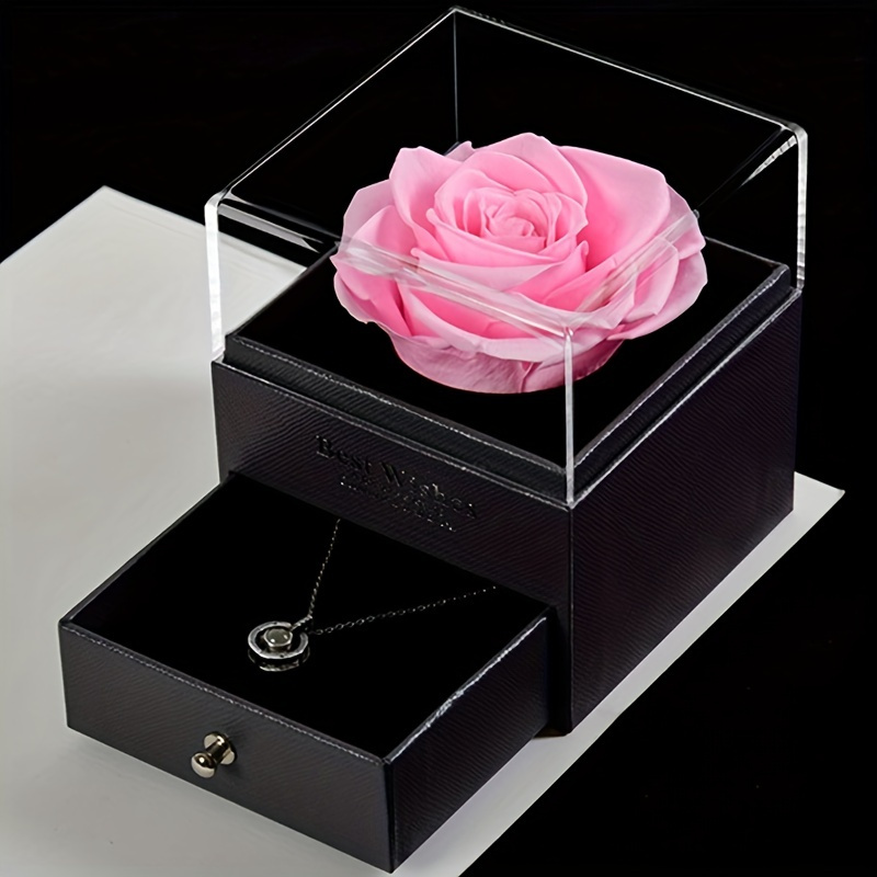 Preserved White Rose Eternal Rose Gift Box Handmade Fresh - Temu