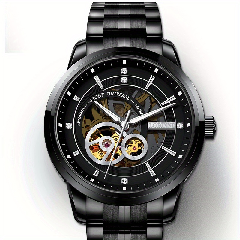 Lobinni メンズ腕時計両面中空自動機械式防水多機能腕時計 今日のディールを今すぐチェック Temu Japan