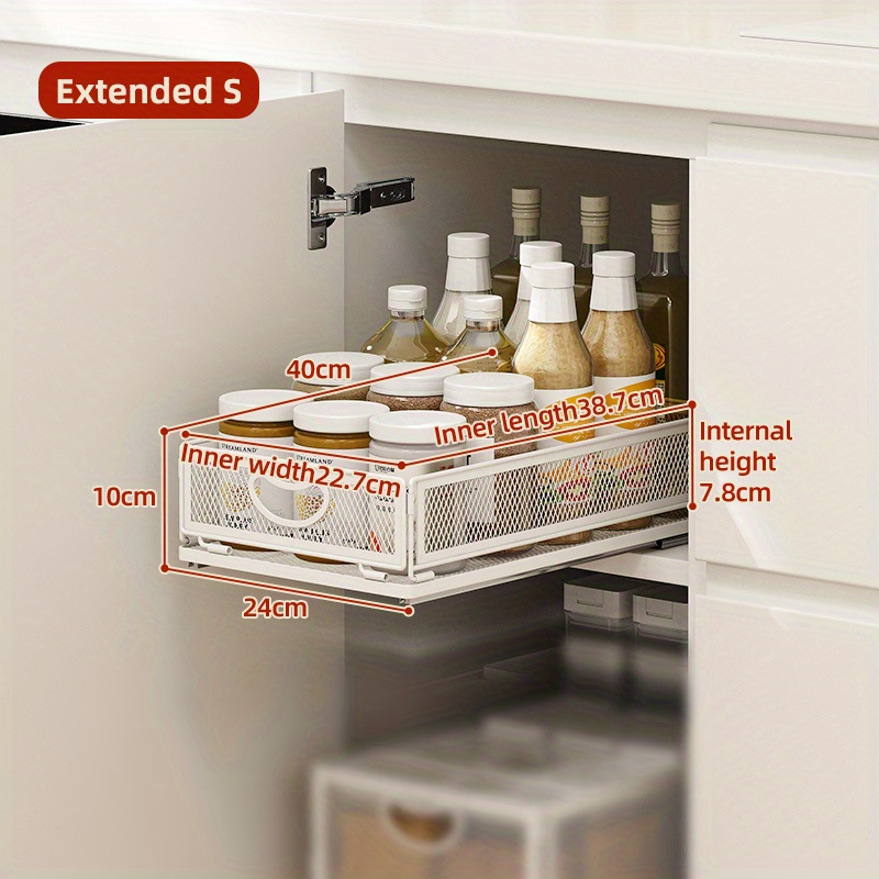 Cabinet Drawer Organizer, Cabinet Pull-out Storage Rack, Under Sink Storage  Box For Seasoning Tableware,pull Out Spice Rack,pull Out Spice Rack  Organizer For Cabinet - Temu Hungary