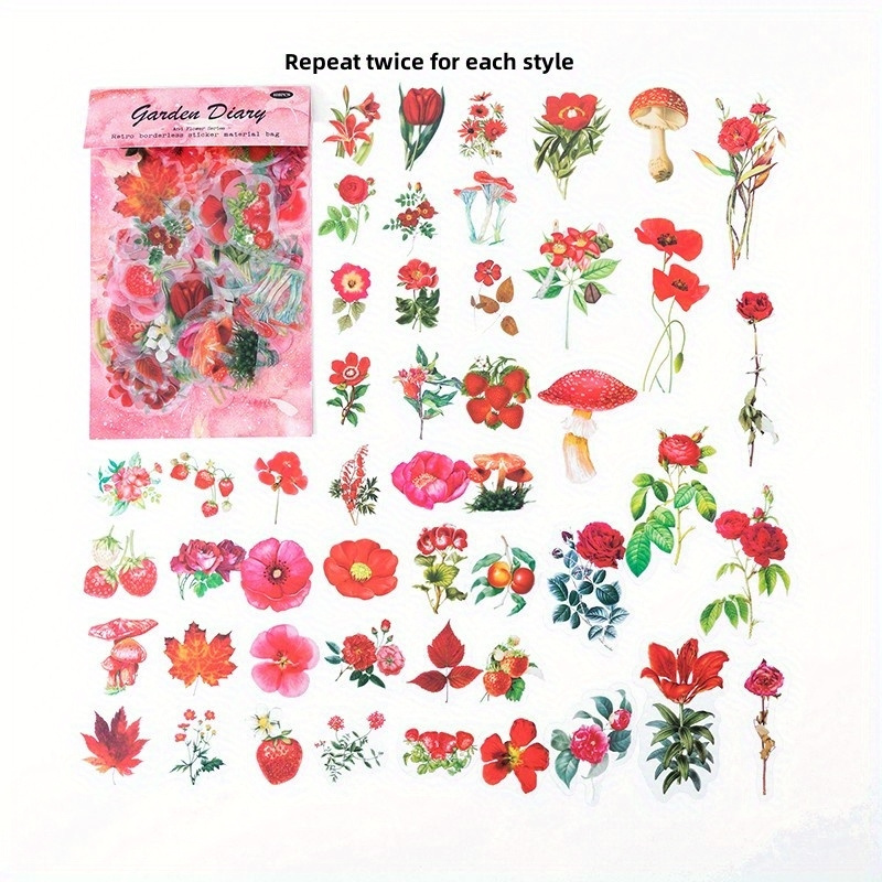 Vintage Spring Floral Stickers