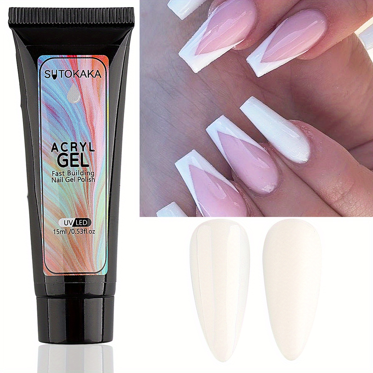 Pure white gel polish by @Dynamic Nail Supply Prettiest pink acry, Nail Tech