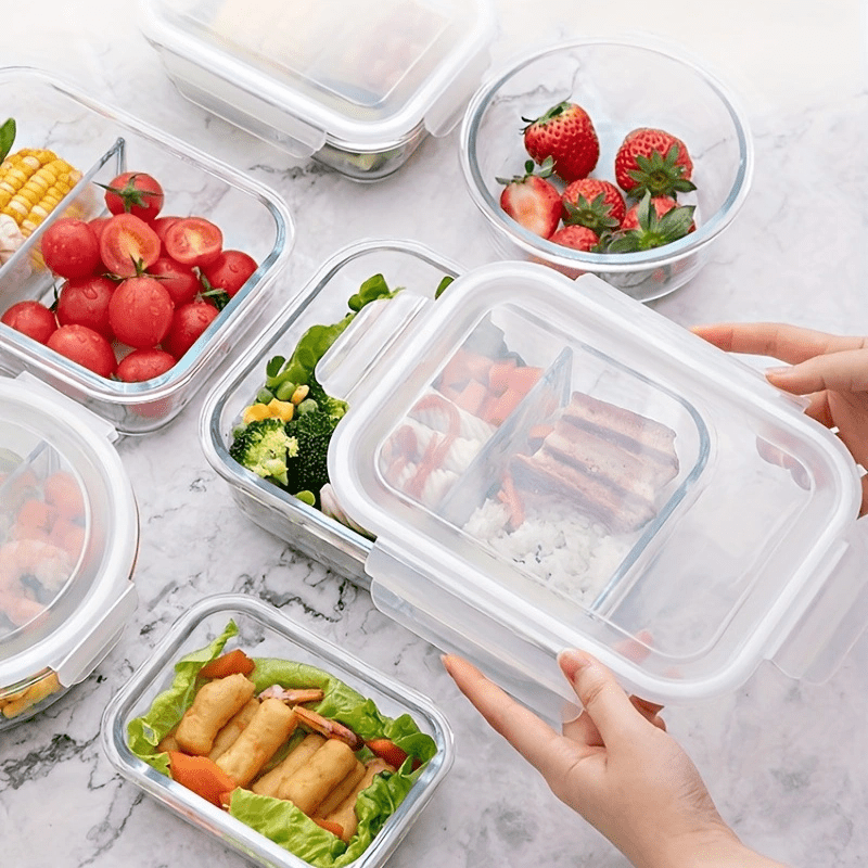 High Borosilicate Glass Glass Lunch Box Glass Meal Prep Containers