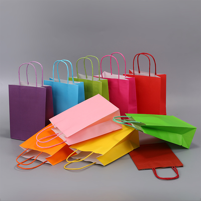 10 Paquetes Bolsas Papel Piel Vaca Colores Empaquetar - Temu