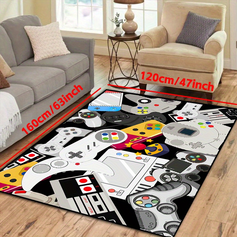 Game Rug Colorful Non-slip Gaming Rugs for Boys Bedroom Playroom