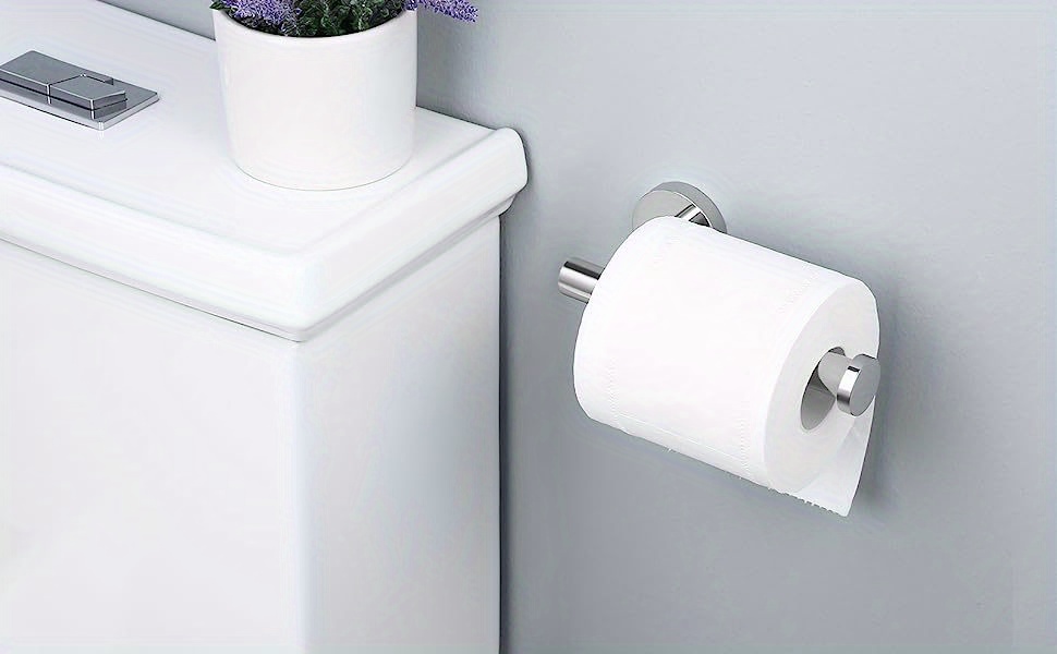 Taozun Soporte de papel higiénico autoadhesivo para toallas de baño,  soporte de rollo de papel de baño, soporte de pared, acero inoxidable SUS  304