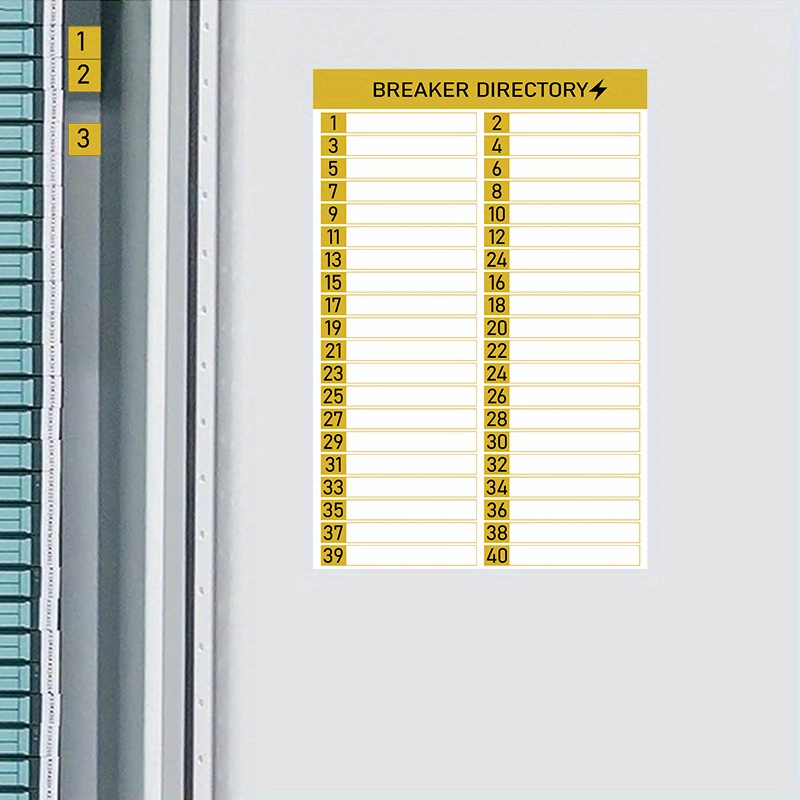 Breaker Panel Labels Electrical Box Sticker Numbers Breaker Temu