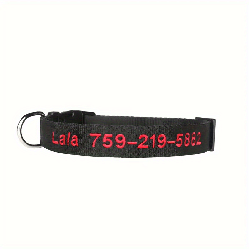 Personalized Dog Collar With Buckle, Pet Dog Collars, Embroidered