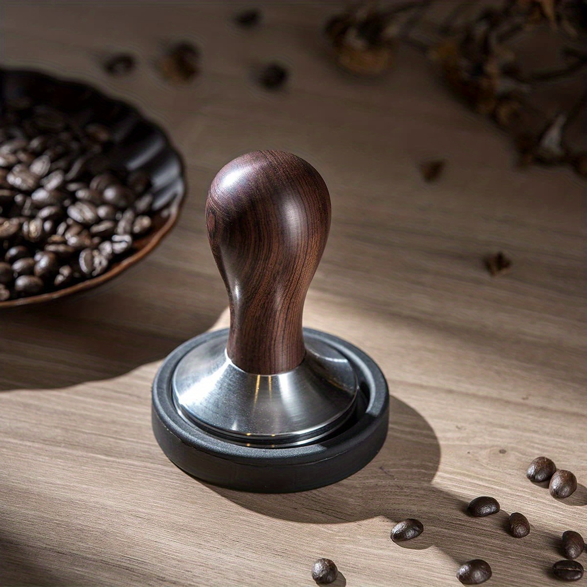 Coffee Tamper, Espresso Coffee Press 49mm Tamper Coffee with Silicone  Tamper Mat