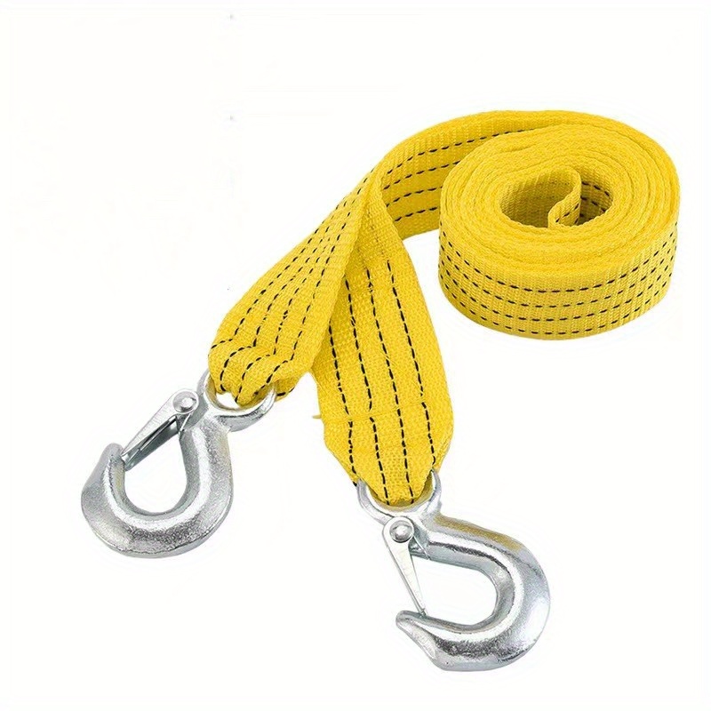 * Heavy Duty 3 Ton Car Tow Cable Towing Pull Rope Strap Hooks Van Road  Recovery